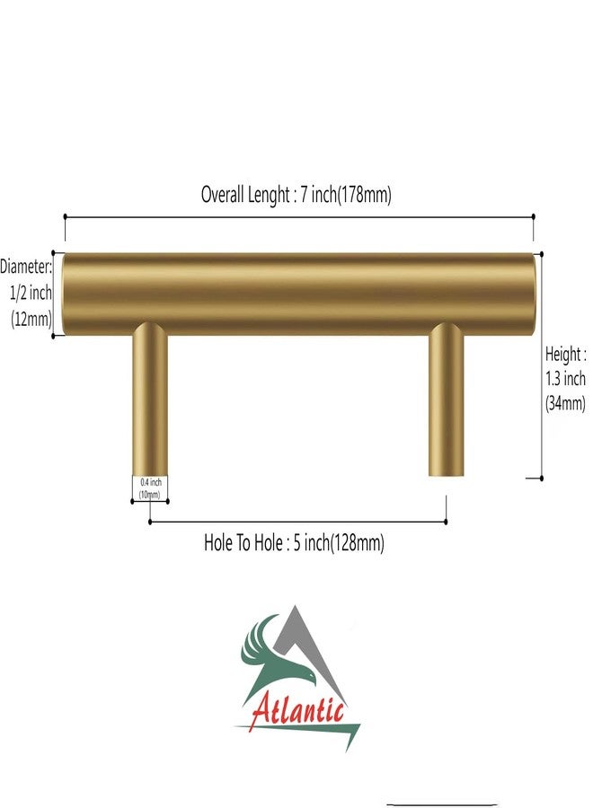 أتلانتيك مقبض سحب خزانة أتلانتيك - تشطيب عتيق، طول إجمالي 7 بوصات، مسافة بين الفتحتين 128 مم، عبوة من 4 قطع - أدوات متينة وأنيقة لخزائن المطبخ والحمام - Image 4